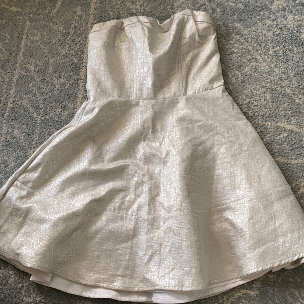 Express Strapless Flare New Year’s Eve Dress